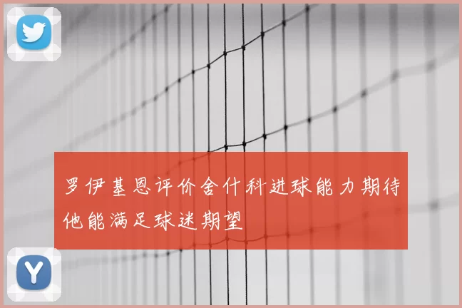 罗伊基恩评价舍什科进球能力期待他能满足球迷期望